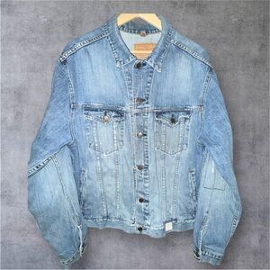 True Vintage 90s/2000 Y2K Abercrombie‎ & Fitch Denim Trucker Jacket 432-5J 09971